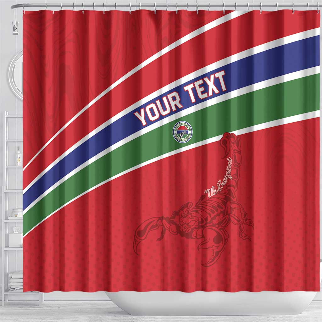 Custom Gambia Football Shower Curtain Go Scorpions Go LT15