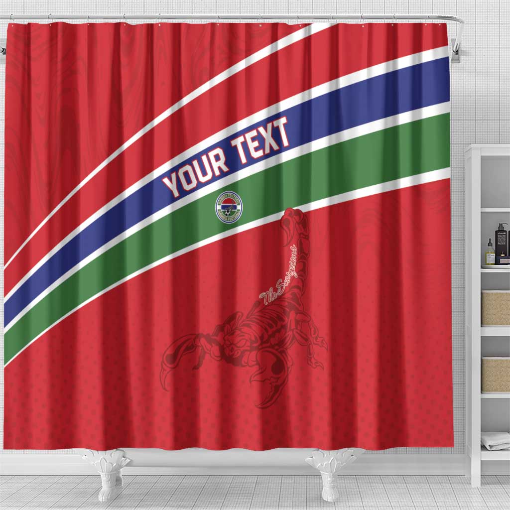 Custom Gambia Football Shower Curtain Go Scorpions Go LT15