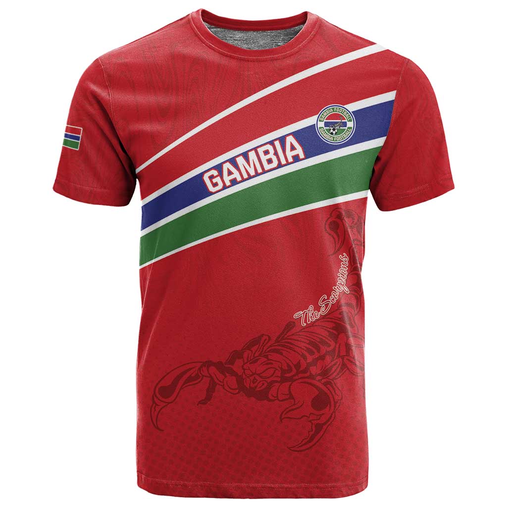 Custom Gambia Football T shirt Scorpions Never Die LT15
