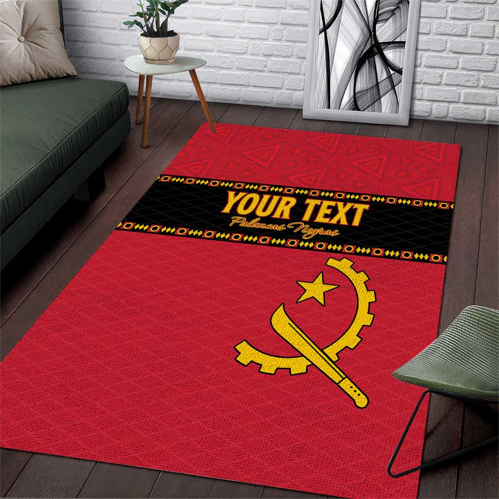 Custom Angola Football Area Rug Viva Palancas Negras LT15