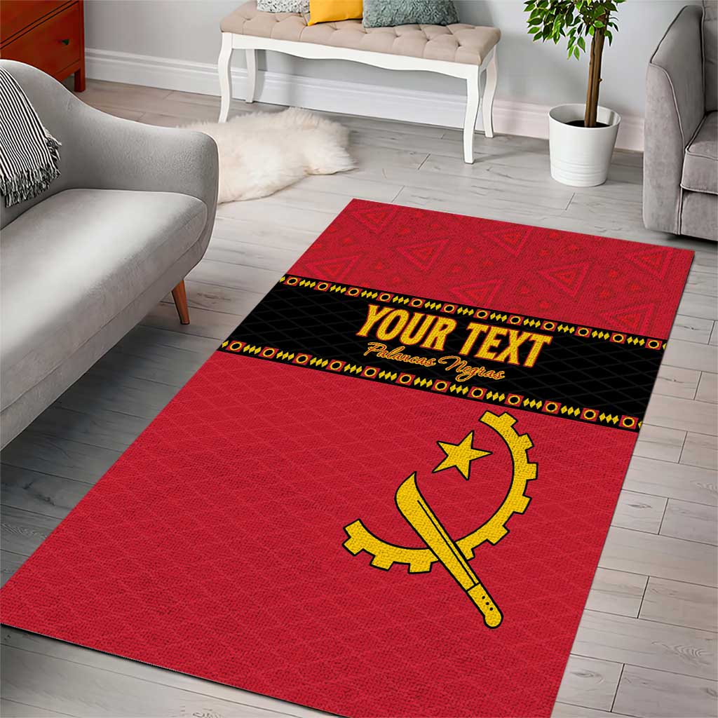 Custom Angola Football Area Rug Viva Palancas Negras LT15