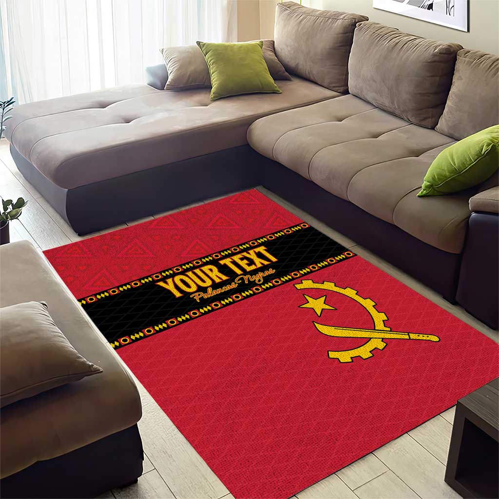 Custom Angola Football Area Rug Viva Palancas Negras LT15