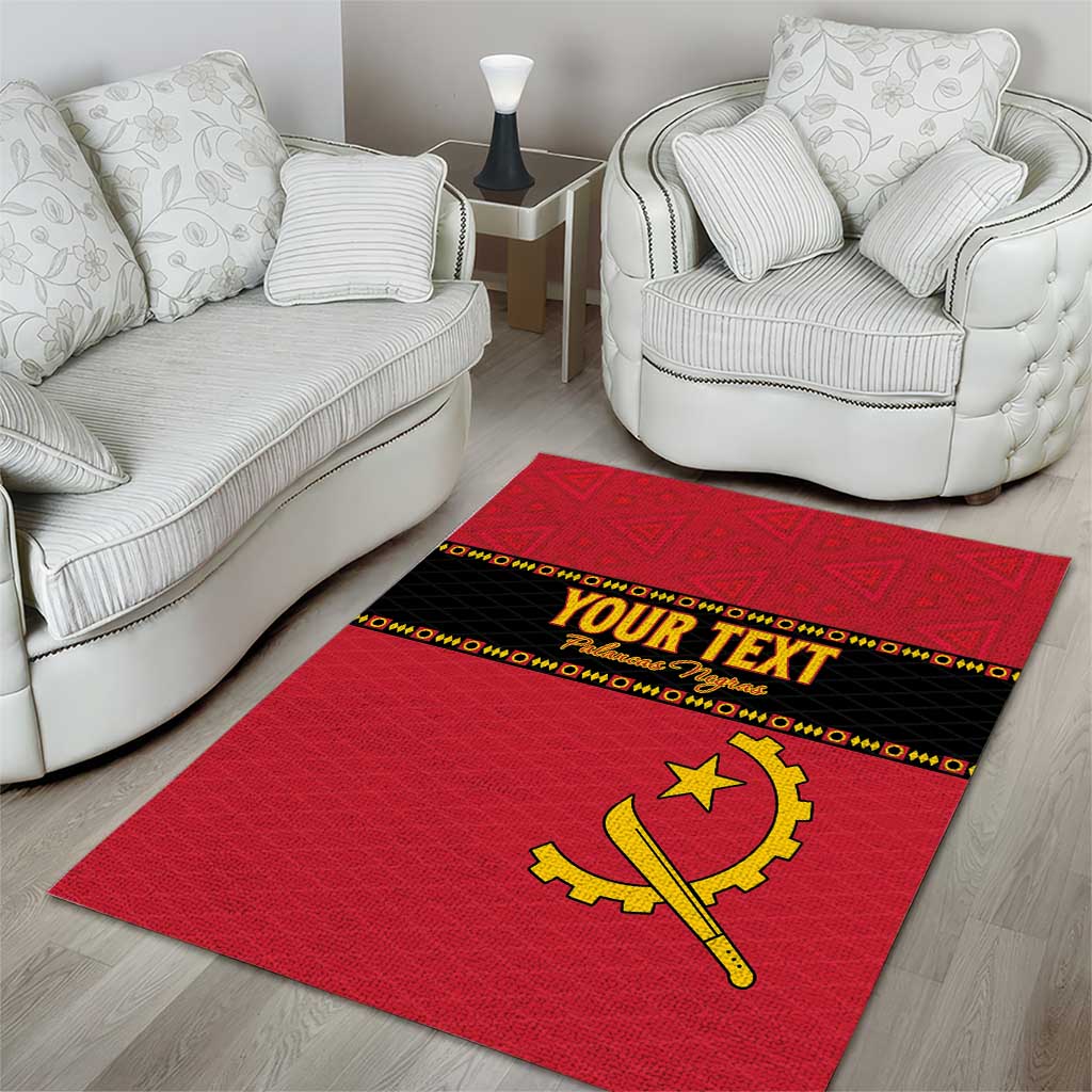 Custom Angola Football Area Rug Viva Palancas Negras LT15
