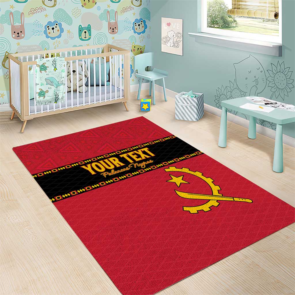 Custom Angola Football Area Rug Viva Palancas Negras LT15