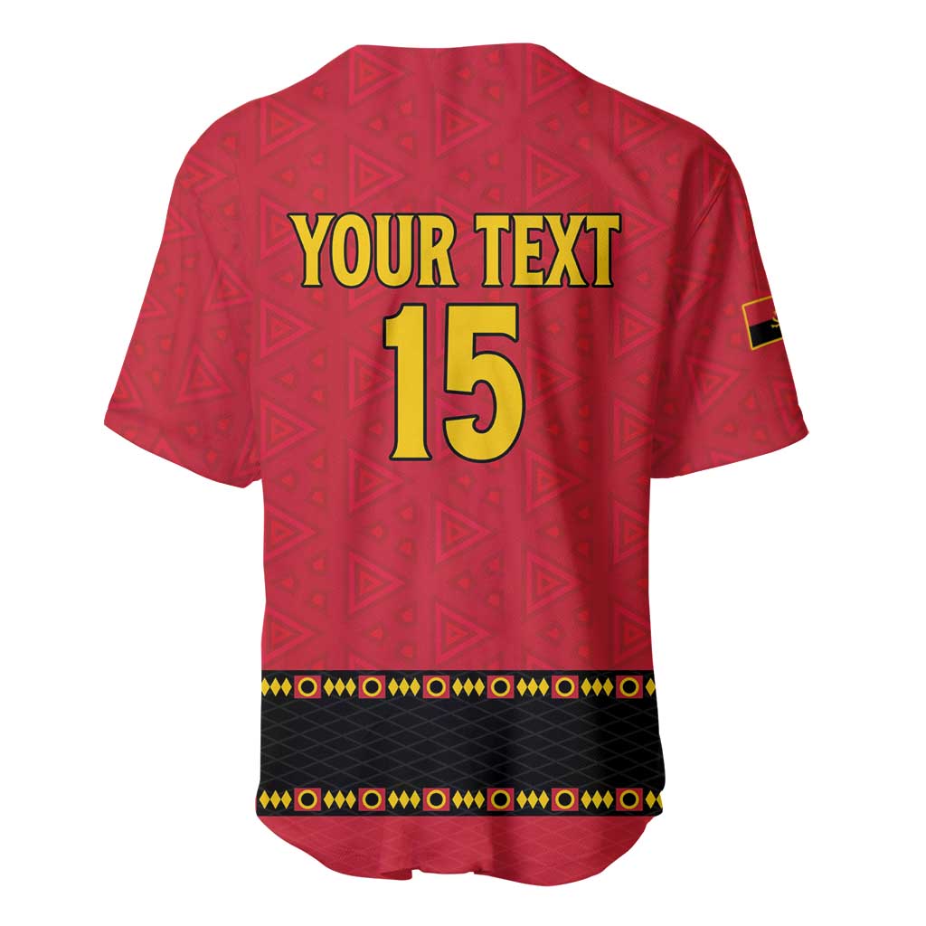 Custom Angola Football Baseball Jersey Viva Palancas Negras LT15