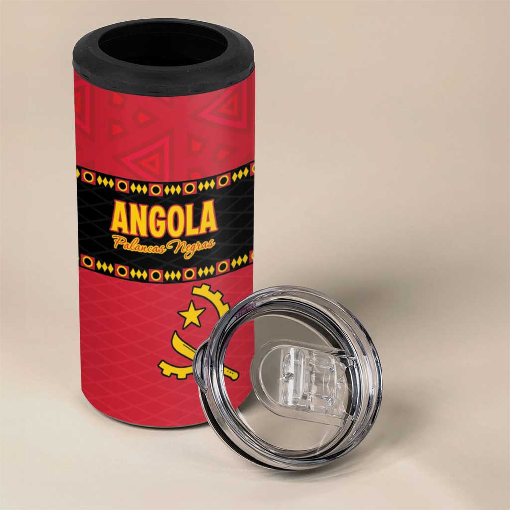 Custom Angola Football 4 in 1 Can Cooler Tumbler Viva Palancas Negras LT15