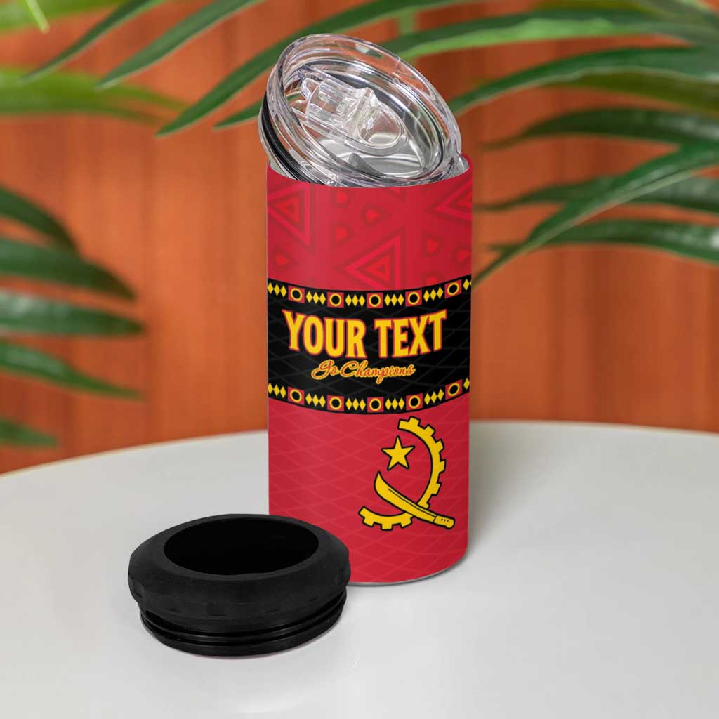 Custom Angola Football 4 in 1 Can Cooler Tumbler Viva Palancas Negras LT15
