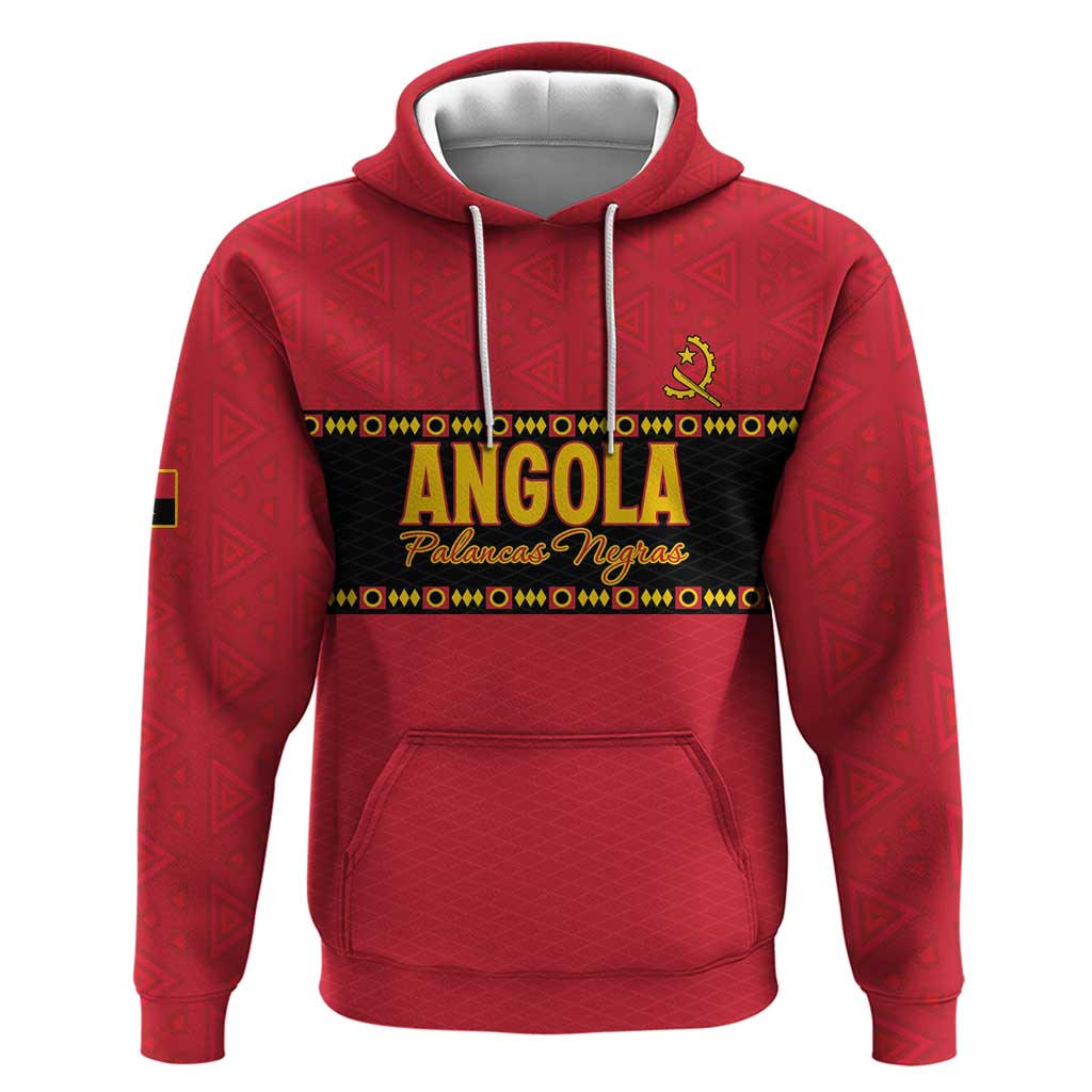 Custom Angola Football Hoodie Avante Palancas Negras LT15