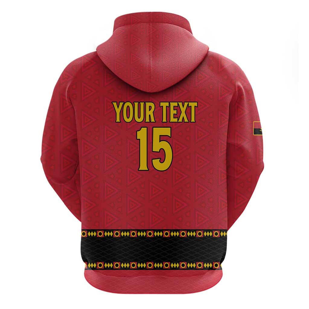 Custom Angola Football Hoodie Avante Palancas Negras LT15