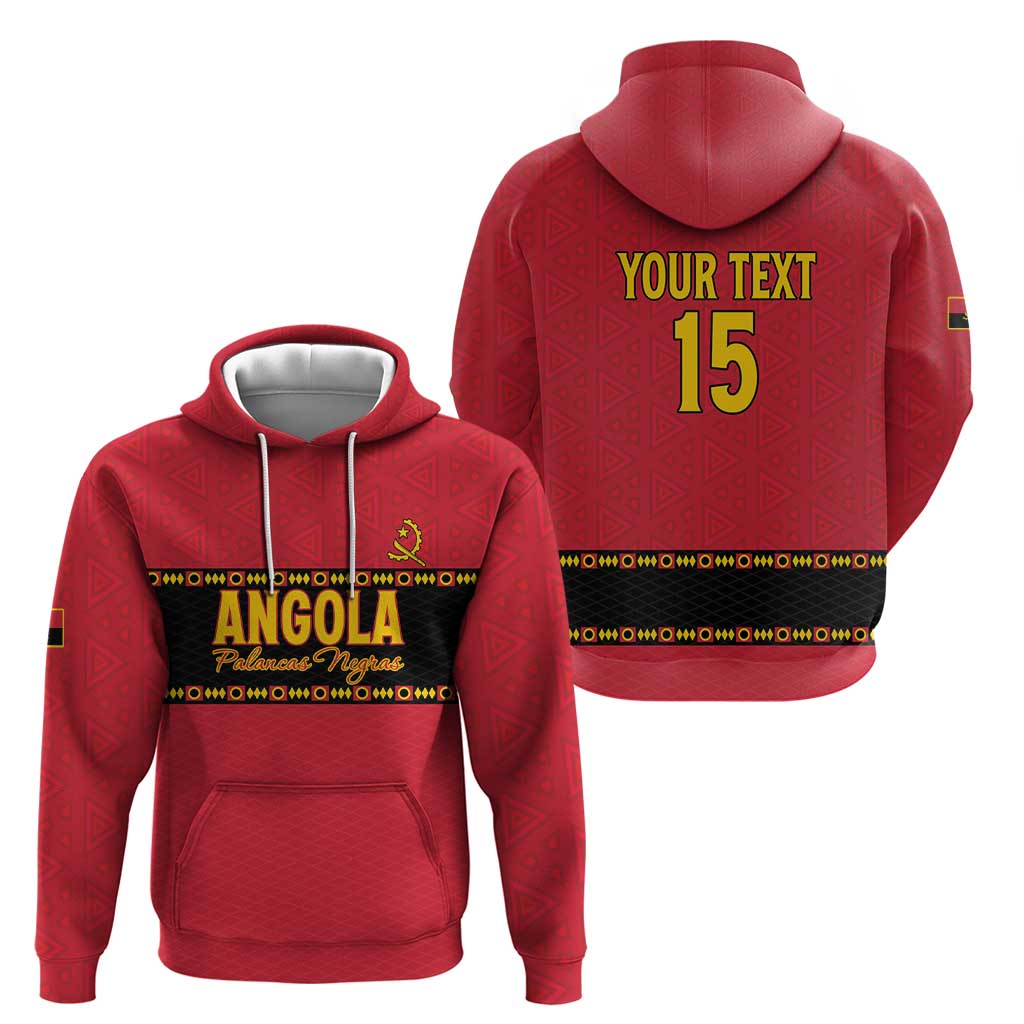 Custom Angola Football Hoodie Avante Palancas Negras LT15