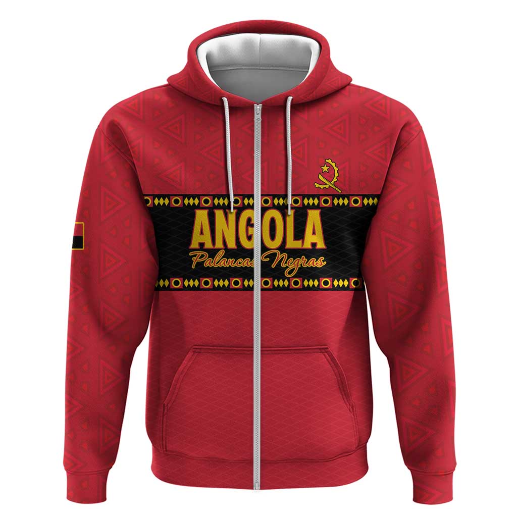 Custom Angola Football Hoodie Avante Palancas Negras LT15