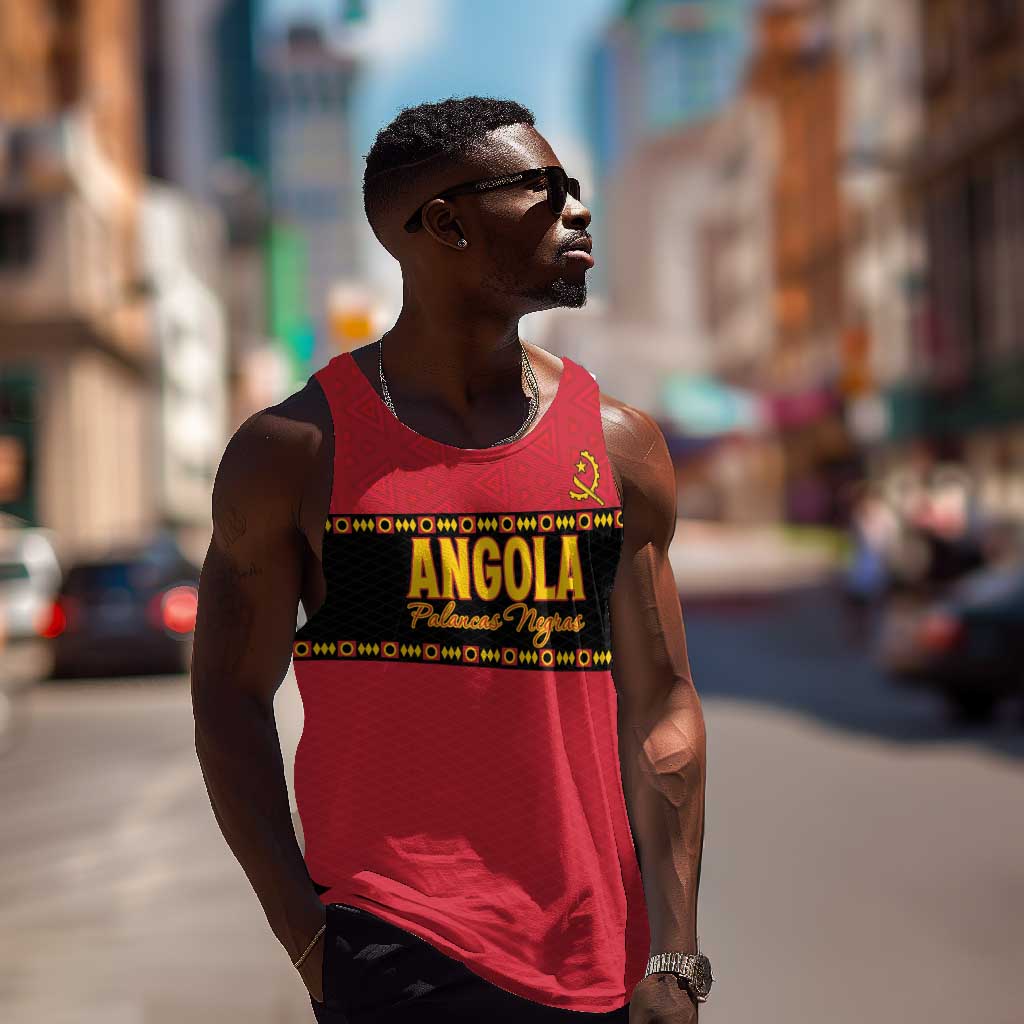 Custom Angola Football Men Tank Top Viva Palancas Negras LT15