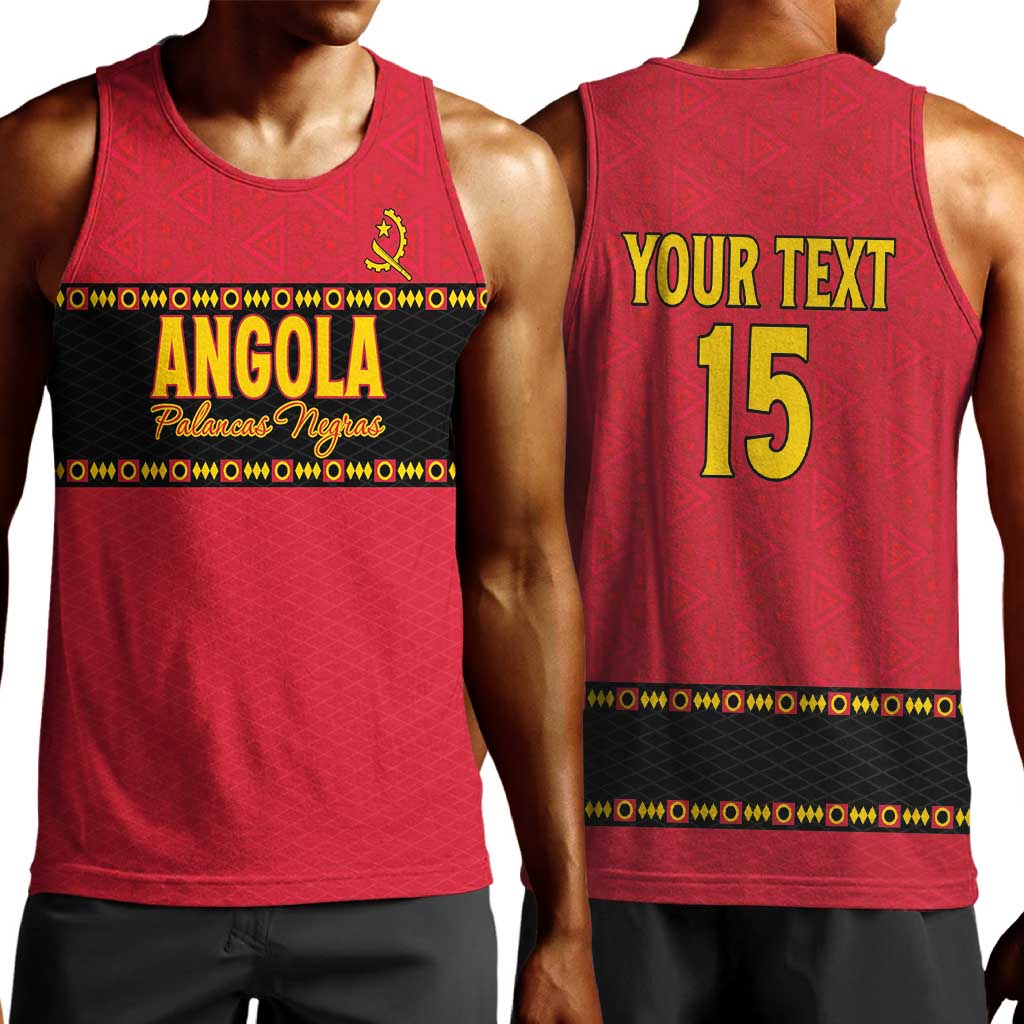 Custom Angola Football Men Tank Top Viva Palancas Negras LT15