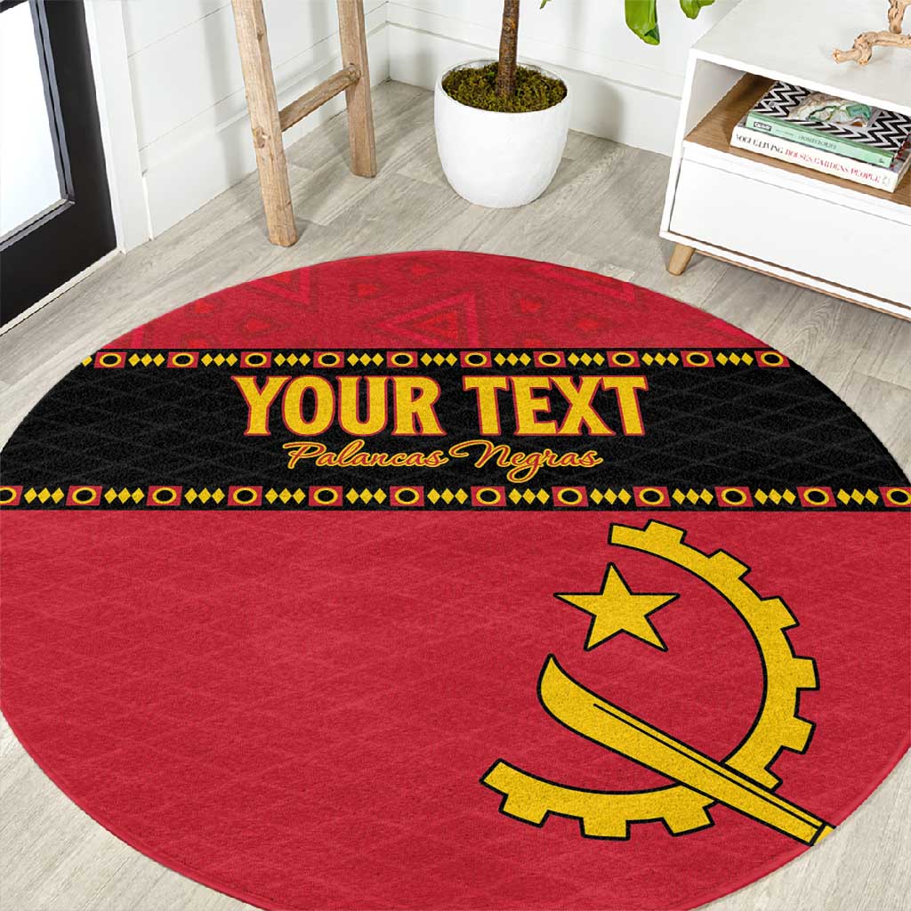 Custom Angola Football Round Carpet Viva Palancas Negras LT15