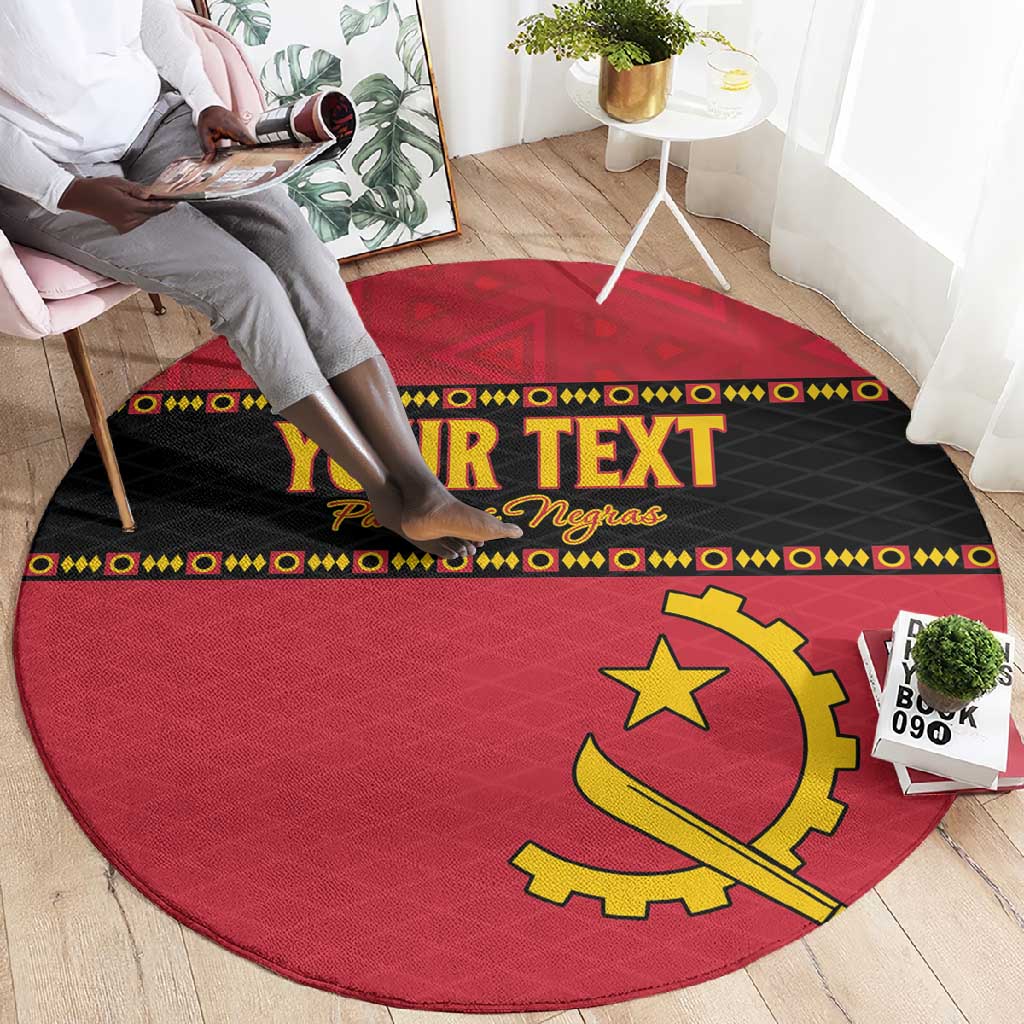 Custom Angola Football Round Carpet Viva Palancas Negras LT15