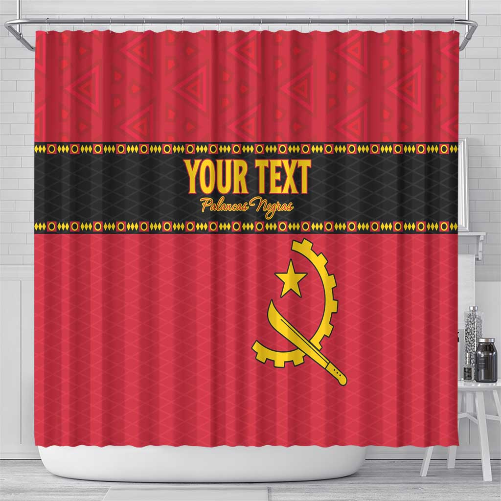 Custom Angola Football Shower Curtain Avante Palancas Negras LT15