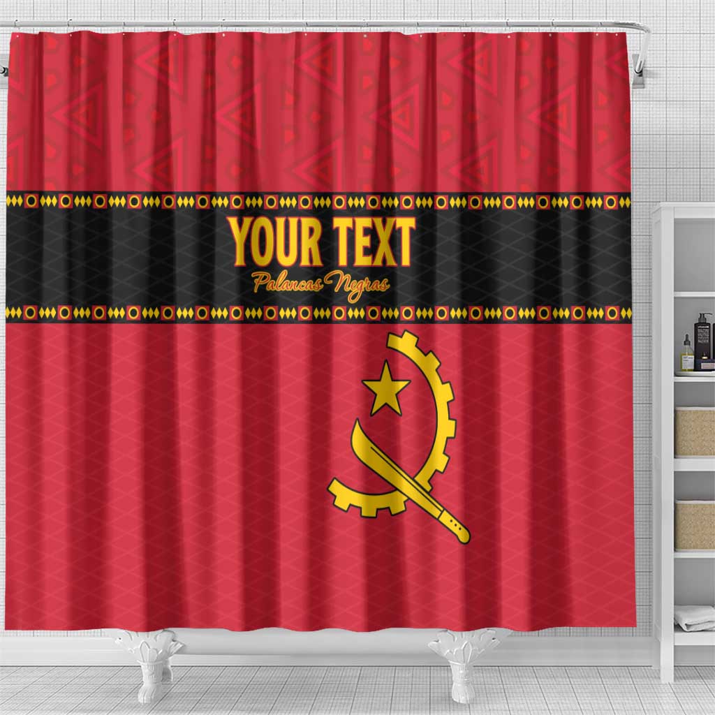 Custom Angola Football Shower Curtain Avante Palancas Negras LT15