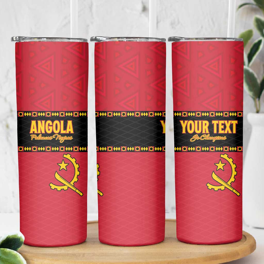 Custom Angola Football Skinny Tumbler Viva Palancas Negras LT15