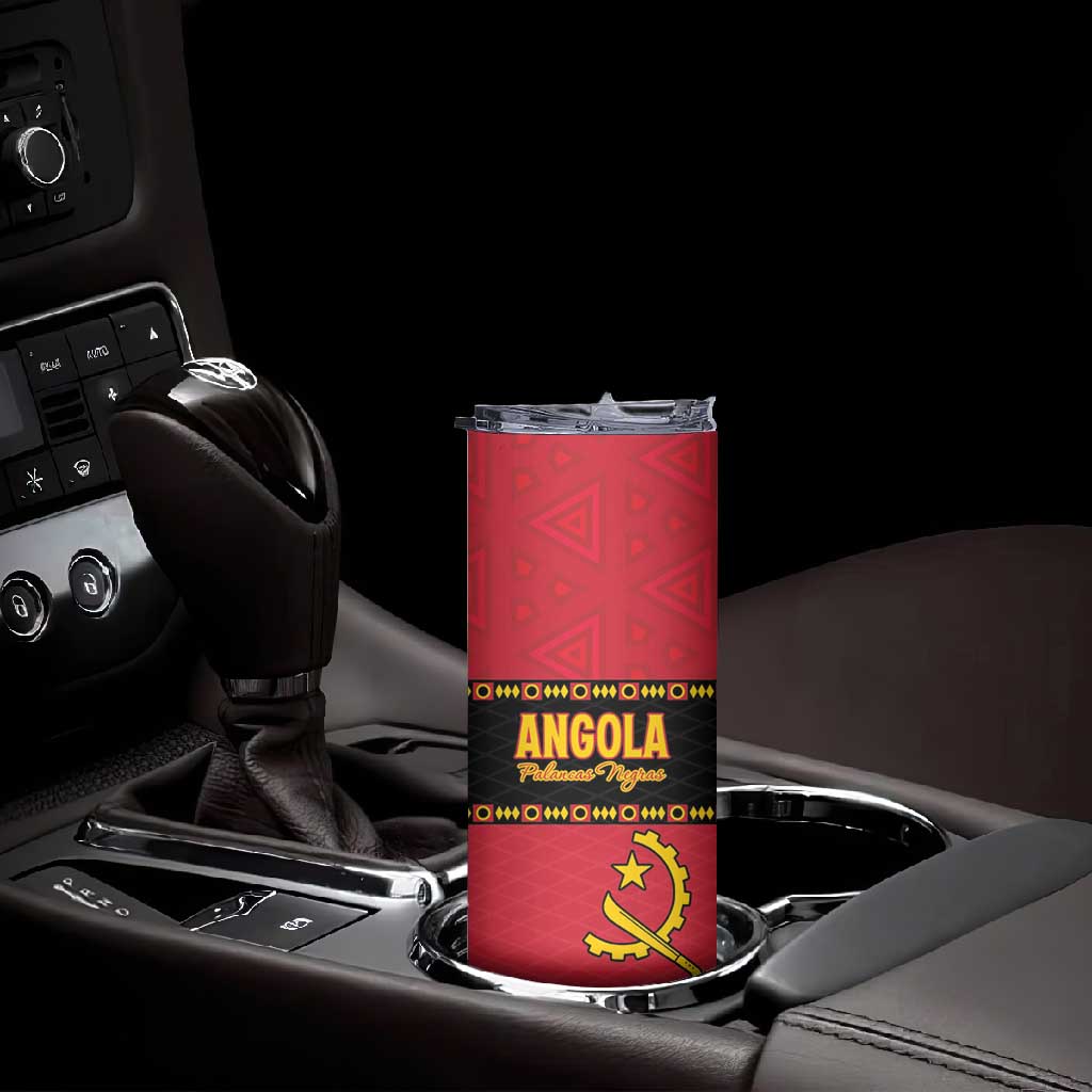 Custom Angola Football Skinny Tumbler Viva Palancas Negras LT15