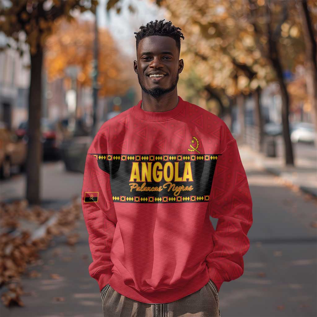 Custom Angola Football Sweatshirt Viva Palancas Negras LT15