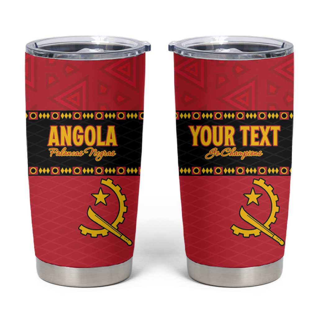 Custom Angola Football Tumbler Cup Viva Palancas Negras LT15