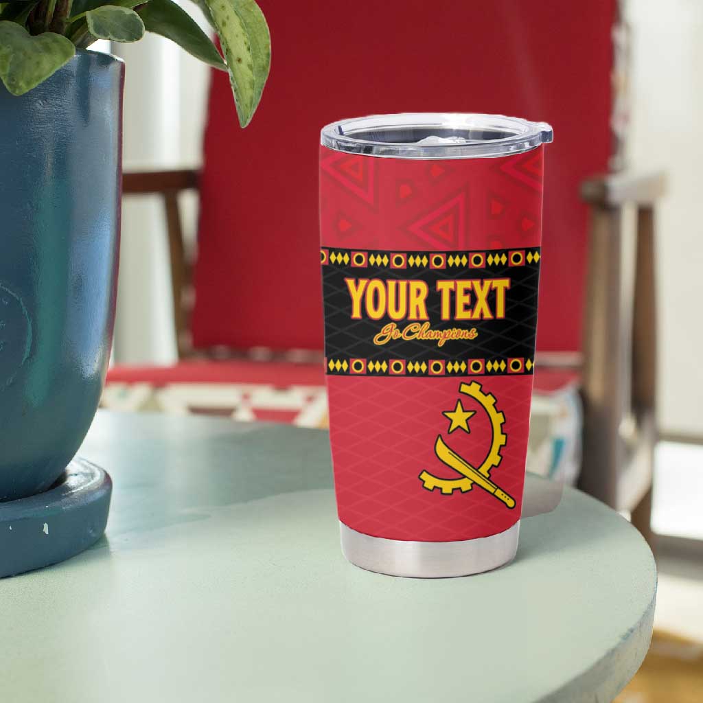 Custom Angola Football Tumbler Cup Viva Palancas Negras LT15