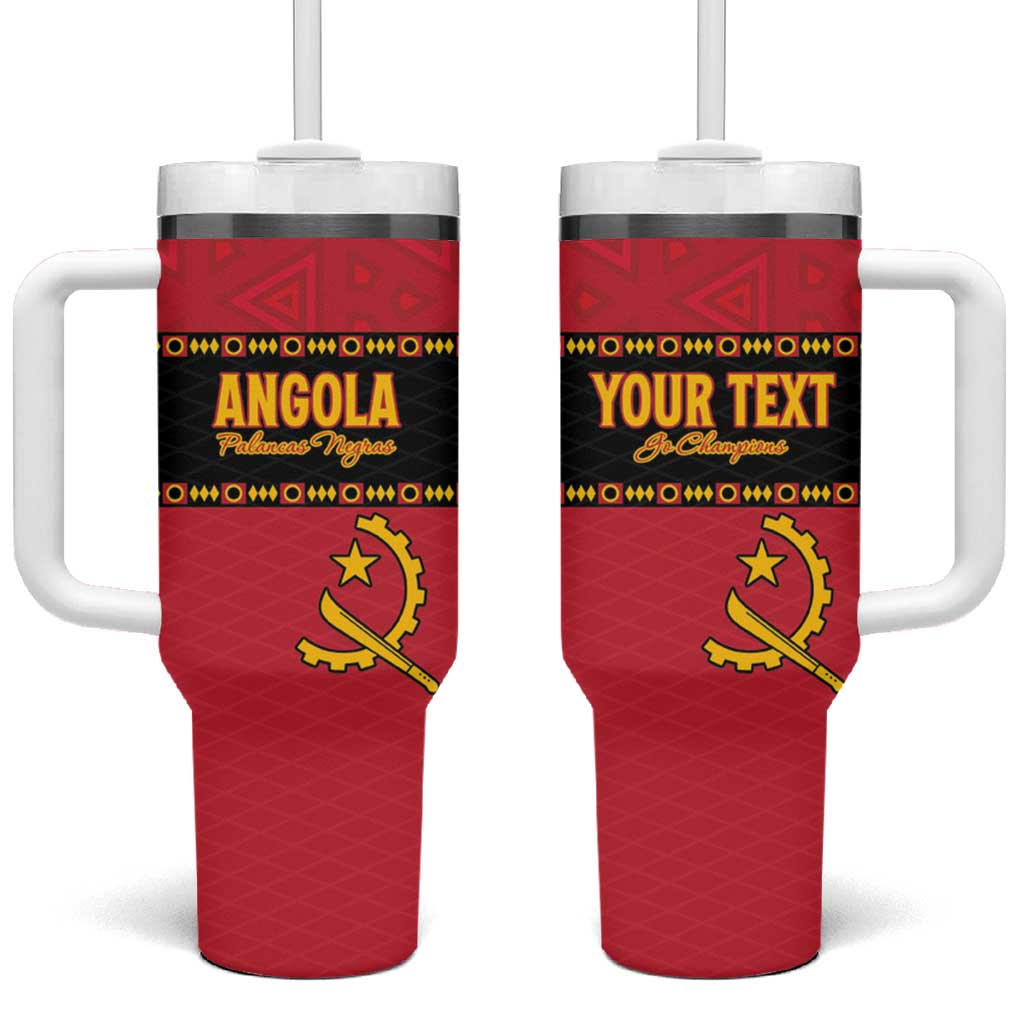Custom Angola Football Tumbler With Handle Viva Palancas Negras LT15