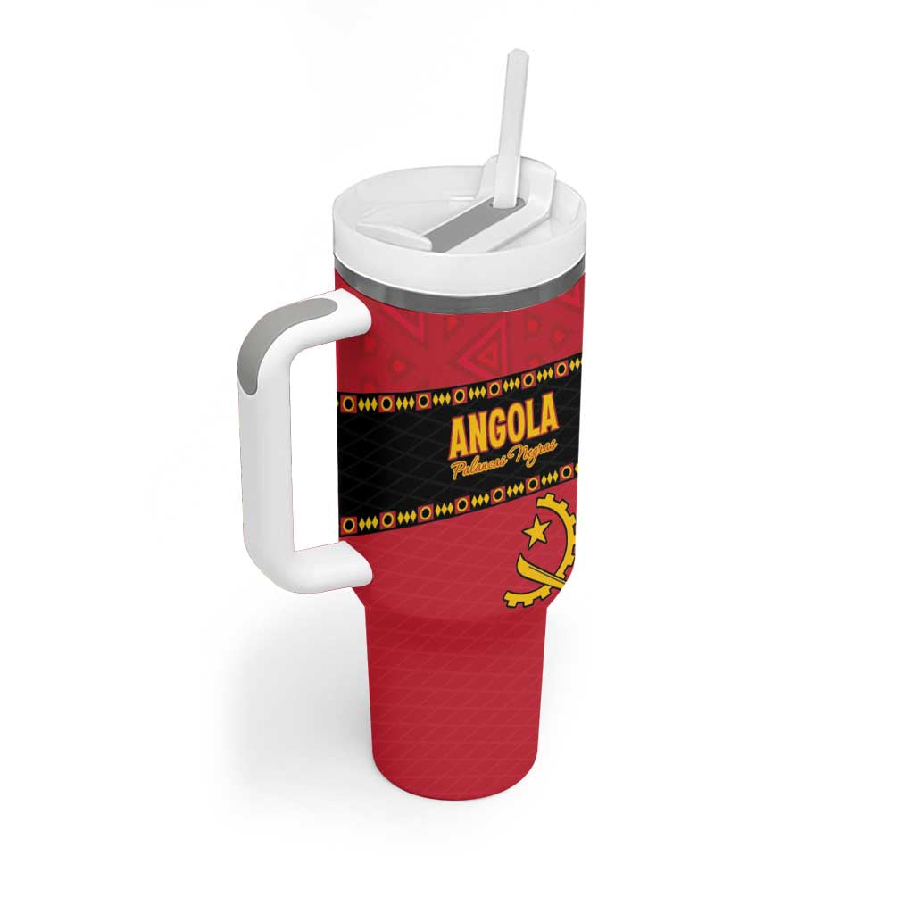 Custom Angola Football Tumbler With Handle Viva Palancas Negras LT15