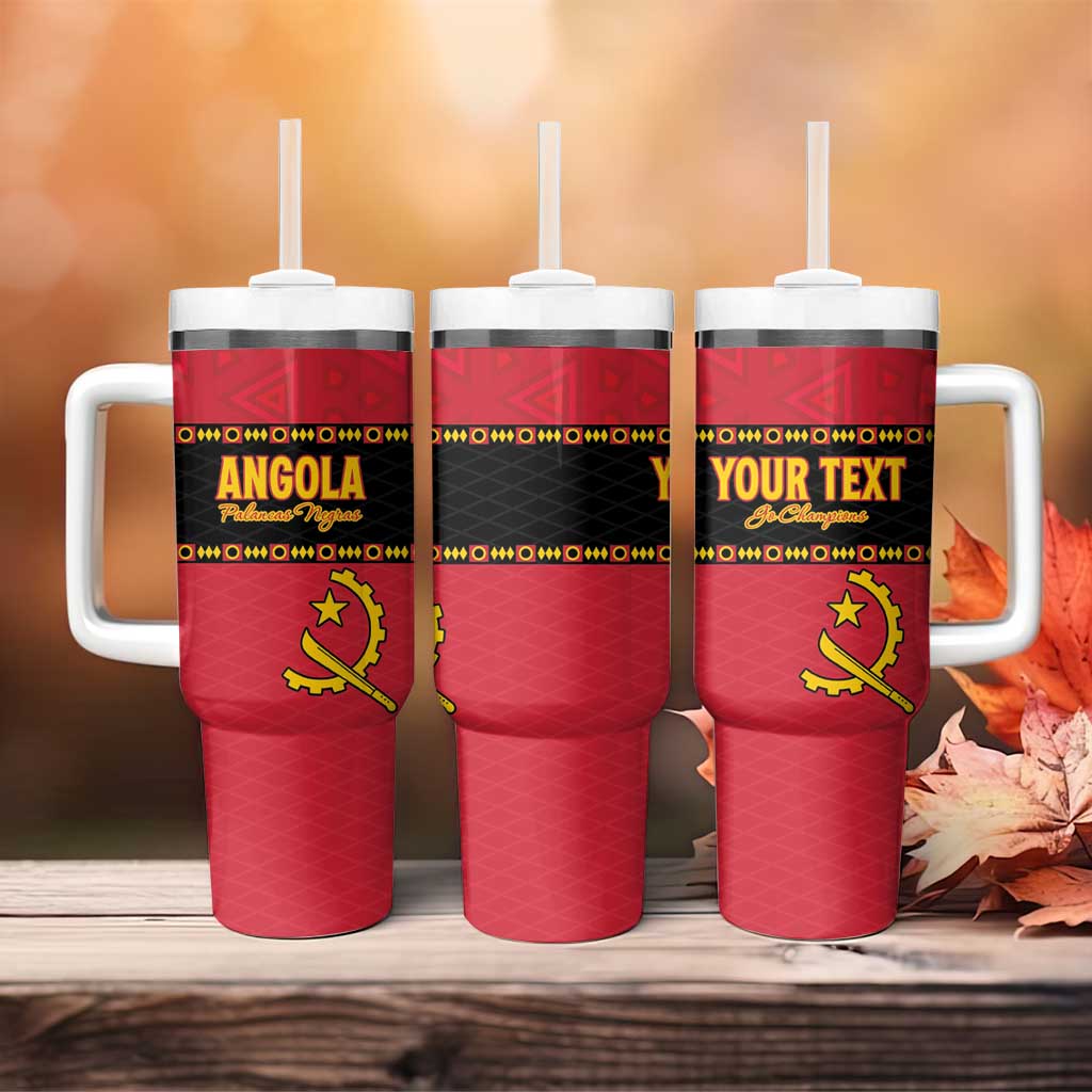 Custom Angola Football Tumbler With Handle Viva Palancas Negras LT15