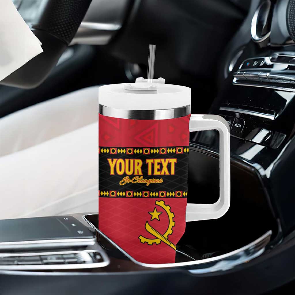 Custom Angola Football Tumbler With Handle Viva Palancas Negras LT15