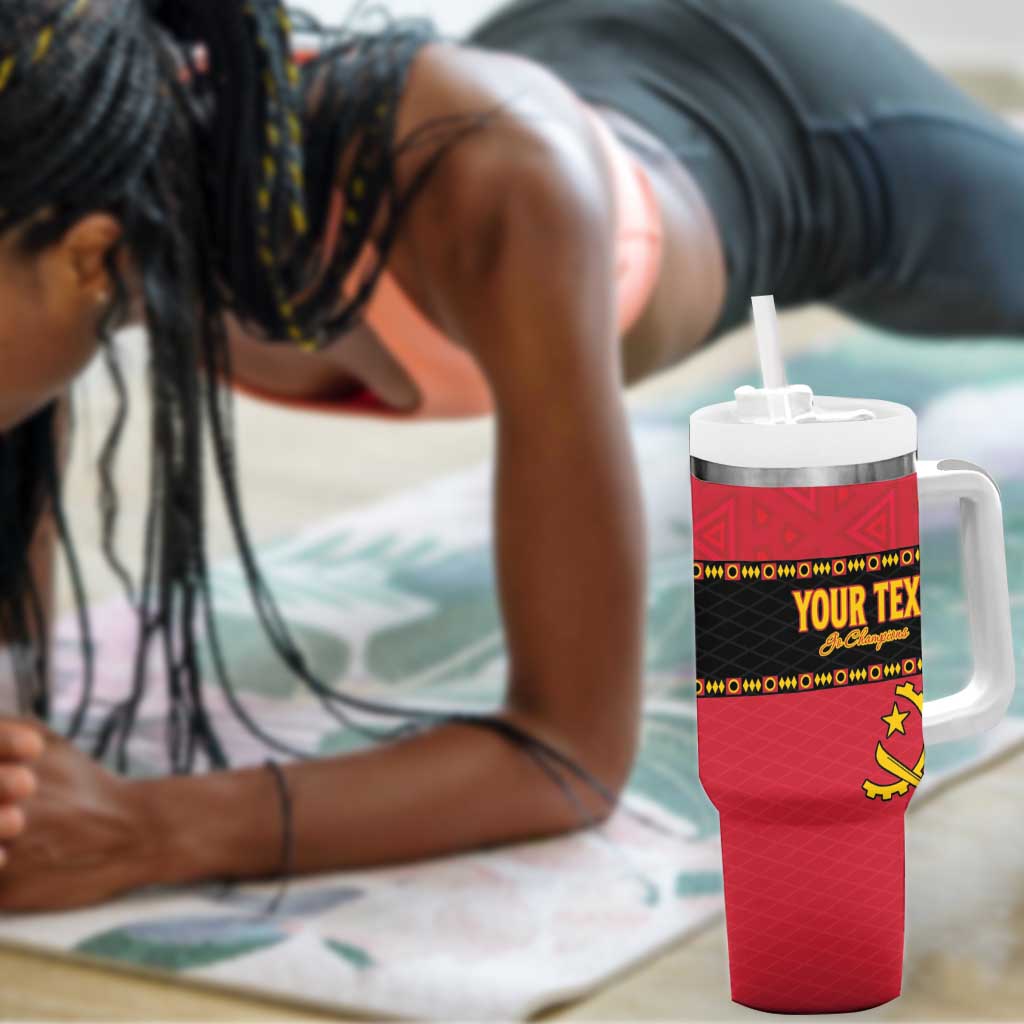Custom Angola Football Tumbler With Handle Viva Palancas Negras LT15