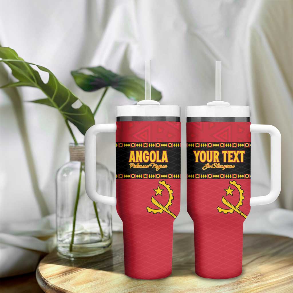 Custom Angola Football Tumbler With Handle Viva Palancas Negras LT15