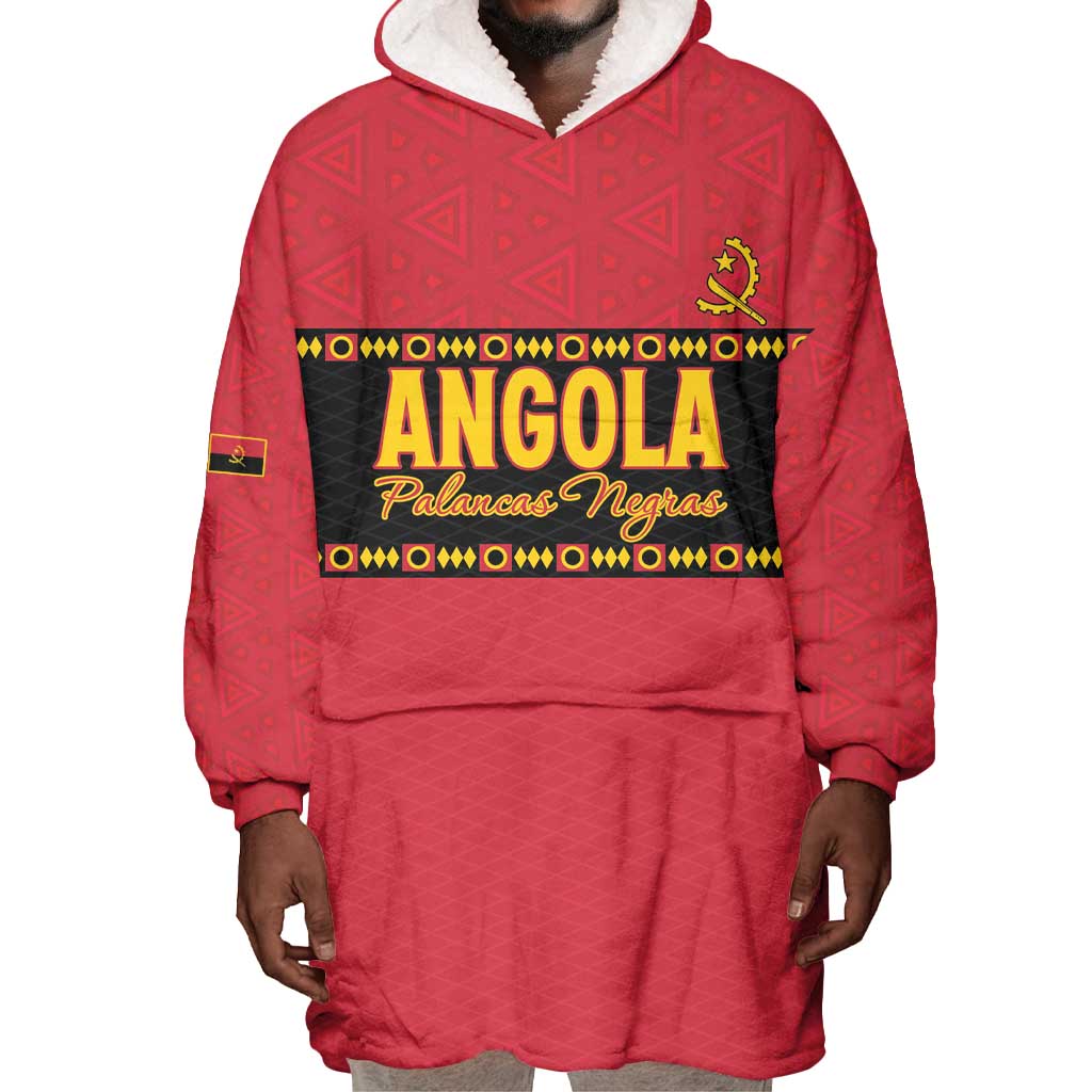 Custom Angola Football Wearable Blanket Hoodie Viva Palancas Negras LT15