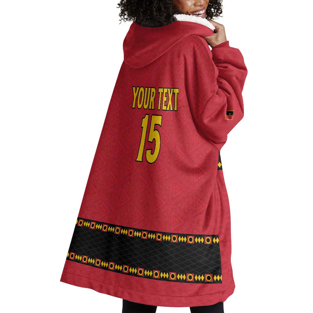 Custom Angola Football Wearable Blanket Hoodie Viva Palancas Negras LT15