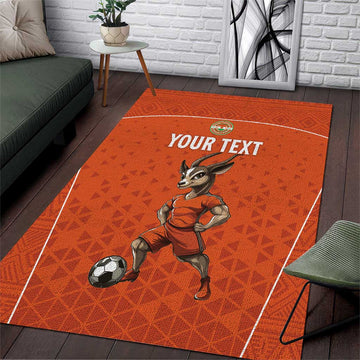 Custom Niger Football Area Rug Allez Menas LT15