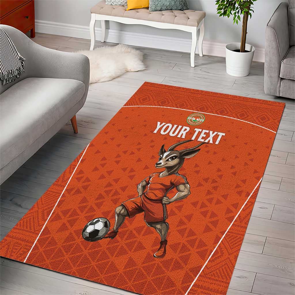 Custom Niger Football Area Rug Allez Menas LT15
