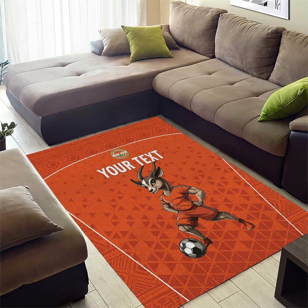 Custom Niger Football Area Rug Allez Menas LT15