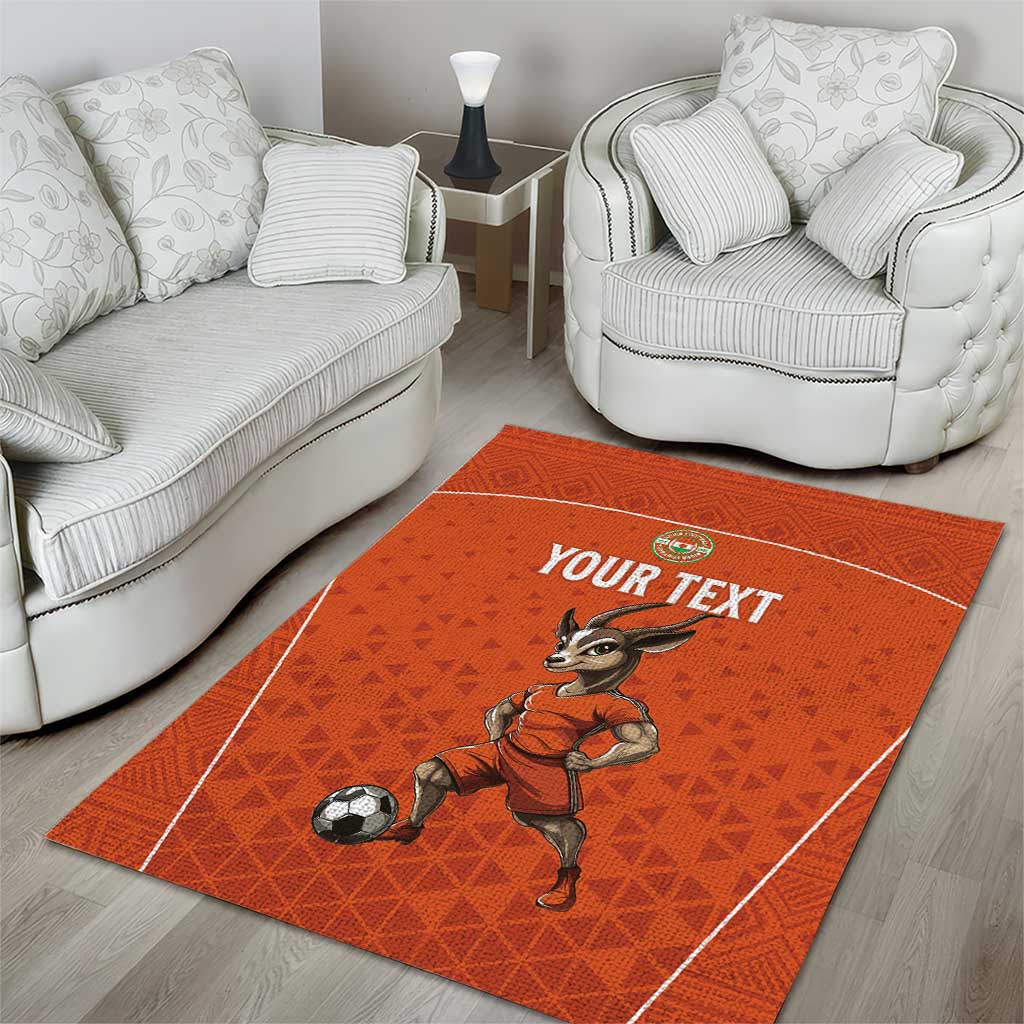 Custom Niger Football Area Rug Allez Menas LT15
