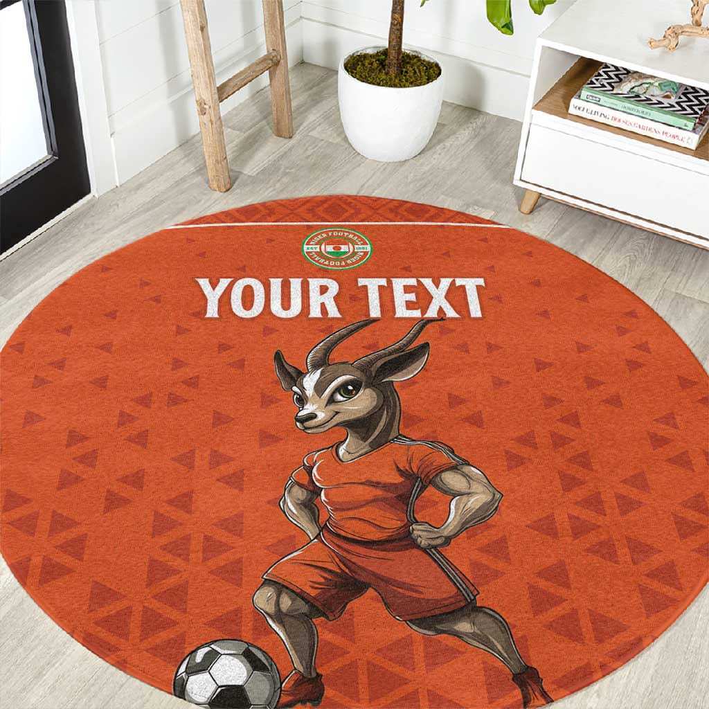 Custom Niger Football Round Carpet Allez Menas LT15