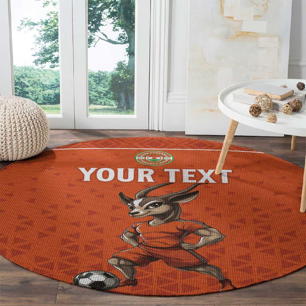 Custom Niger Football Round Carpet Allez Menas LT15