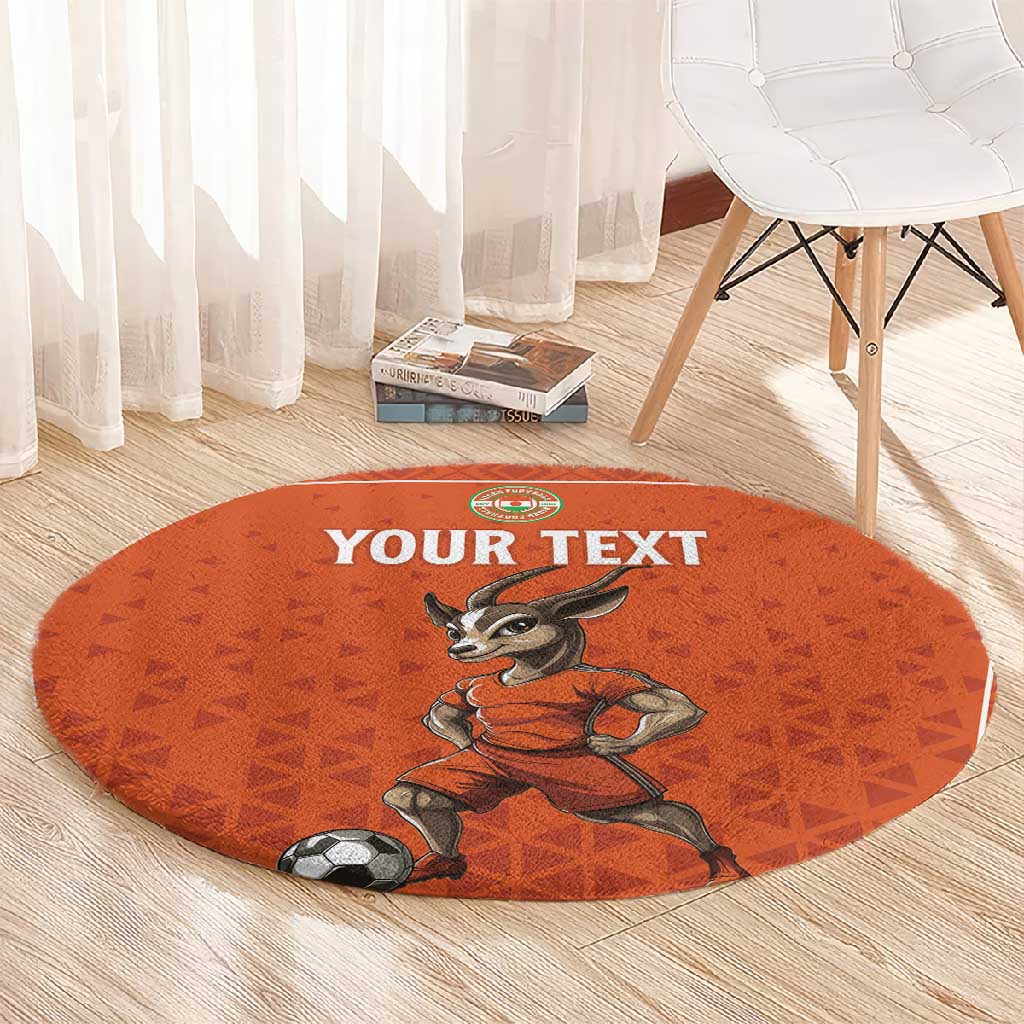 Custom Niger Football Round Carpet Allez Menas LT15