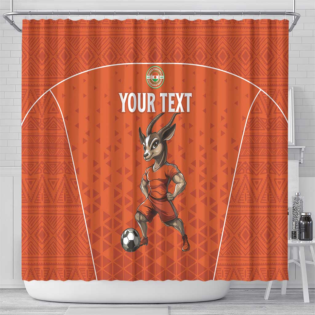 Custom Niger Football Shower Curtain Allez les Menas On Va Gagner LT15