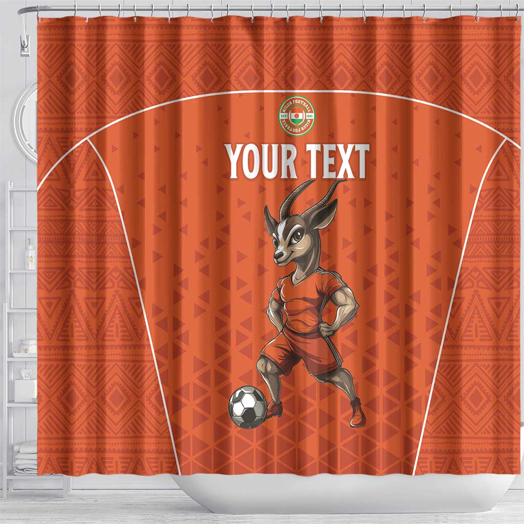 Custom Niger Football Shower Curtain Allez les Menas On Va Gagner LT15