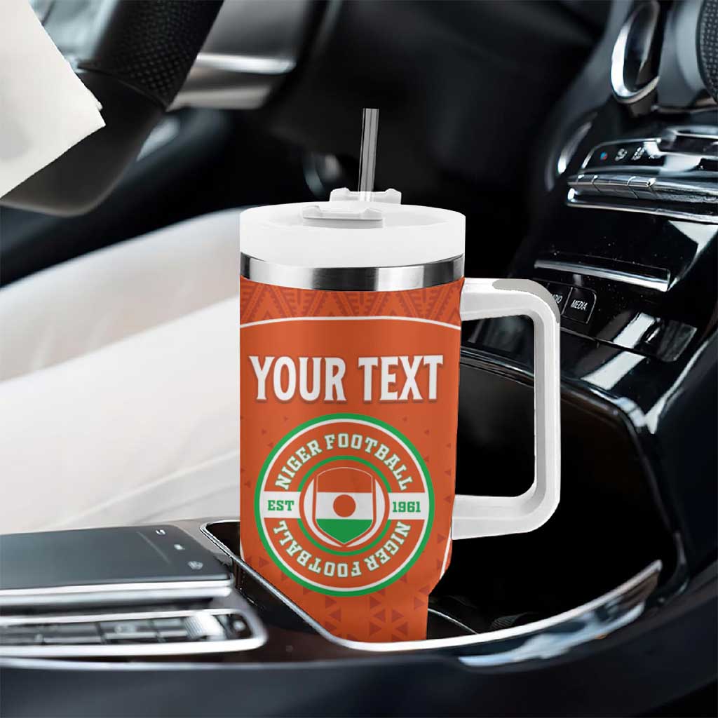 Custom Niger Football Tumbler With Handle Allez Menas LT15
