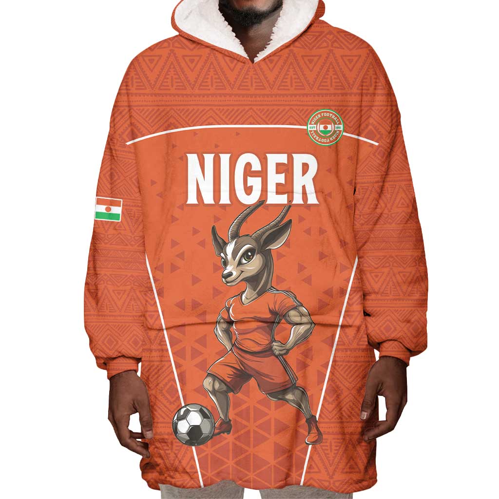 Custom Niger Football Wearable Blanket Hoodie Allez Menas LT15