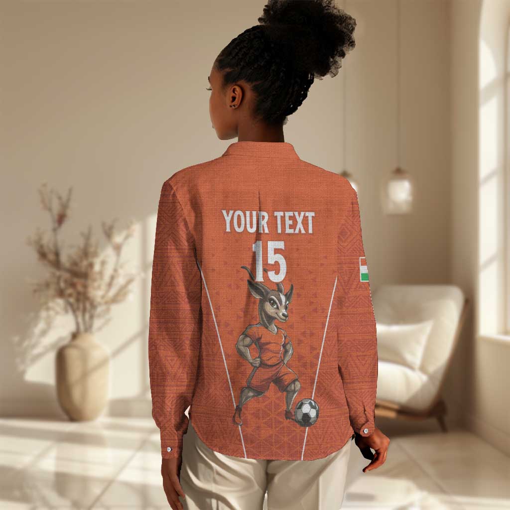 Custom Niger Football Women Casual Shirt Allez Menas LT15