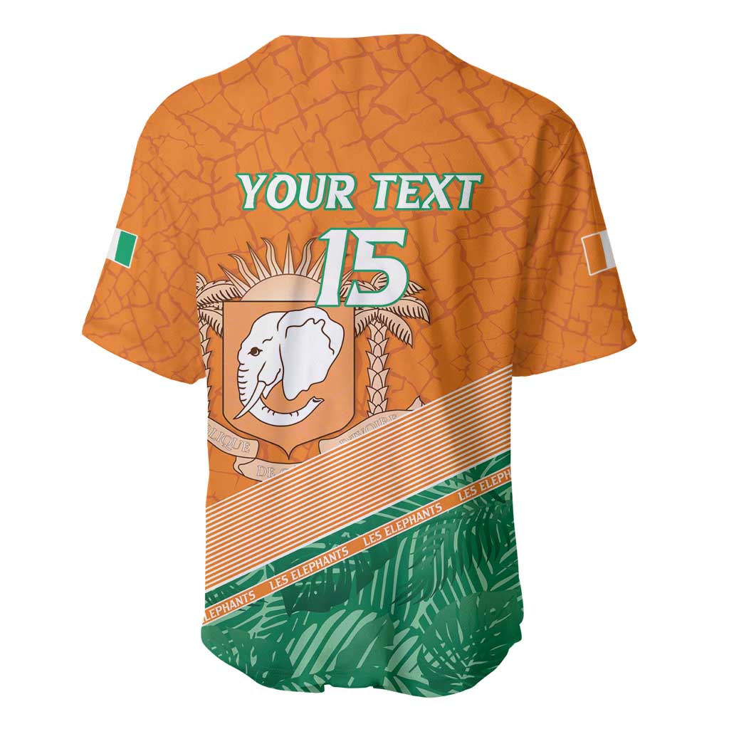 Ivory Coast Rugby Custom Baseball Jersey Allez Les Elephants LT15