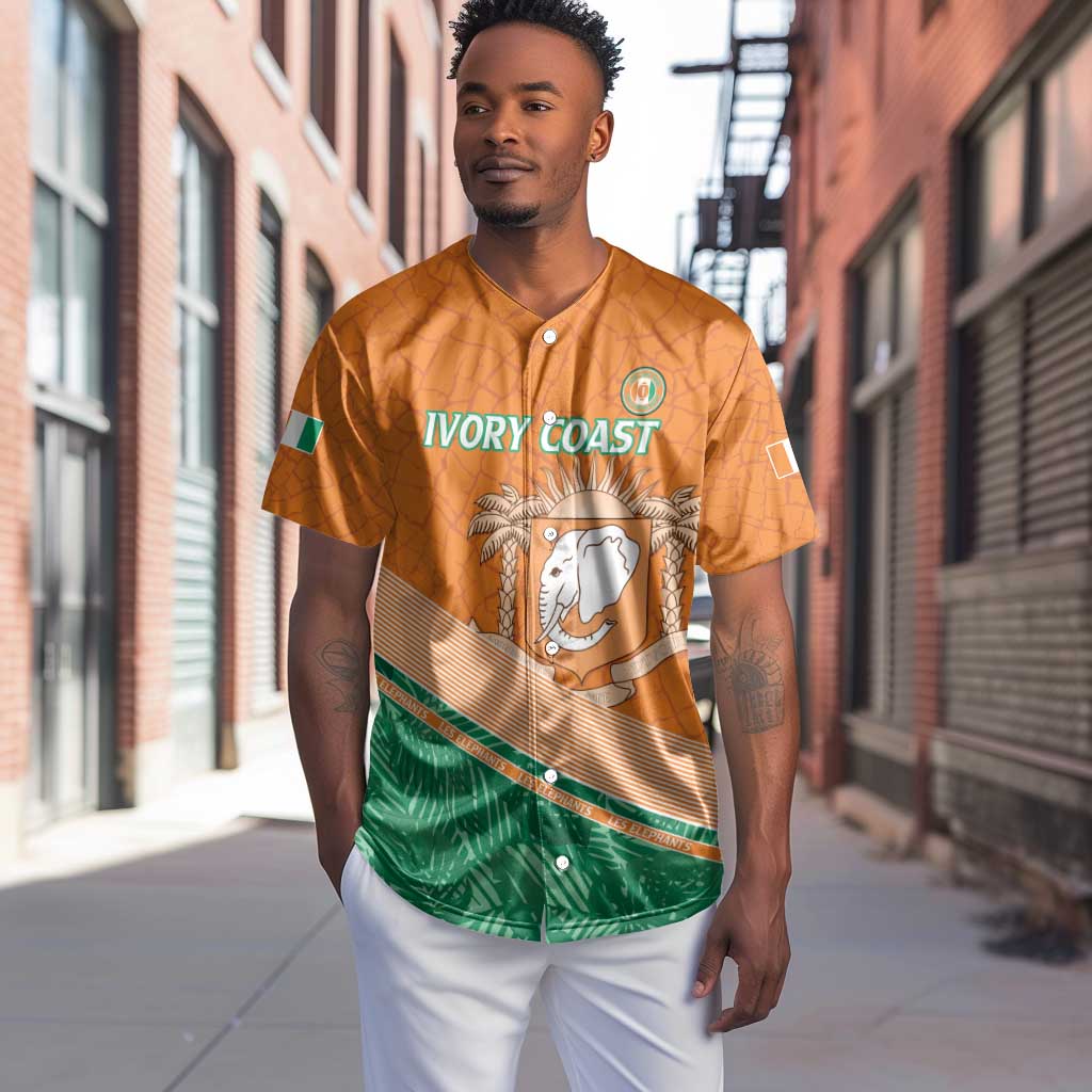 Ivory Coast Rugby Custom Baseball Jersey Allez Les Elephants LT15