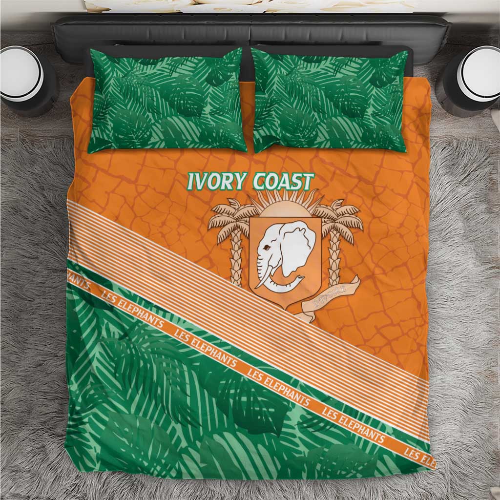 Ivory Coast Rugby Custom Bedding Set Allez Les Elephants LT15