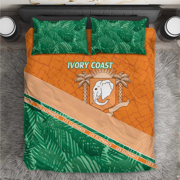 Ivory Coast Rugby Custom Bedding Set Allez Les Elephants LT15